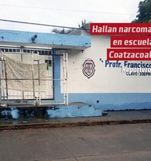 Hallan narcomanta en escuela de Coatzacoalcos