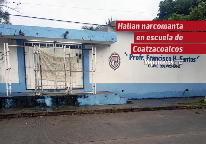 Hallan narcomanta en escuela de Coatzacoalcos