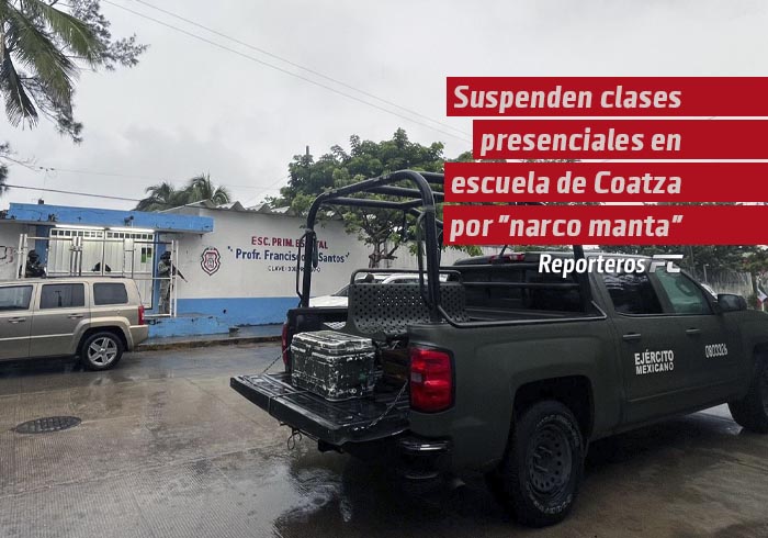 Suspenden clases presenciales en escuela de Coatzacoalcos por «narco manta»
