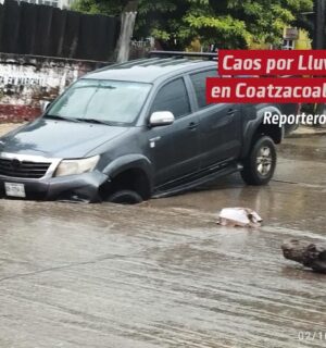 Caos por Lluvias en Coatzacoalcos