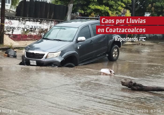 Caos por Lluvias en Coatzacoalcos
