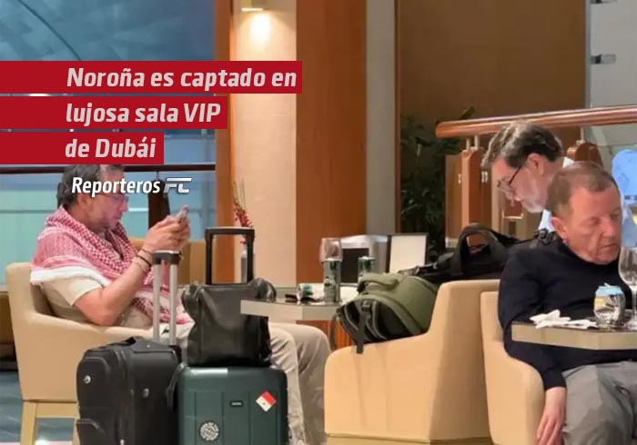 Noroña es captado en lujosa sala VIP de Dubái: “¿Y la austeridad?”