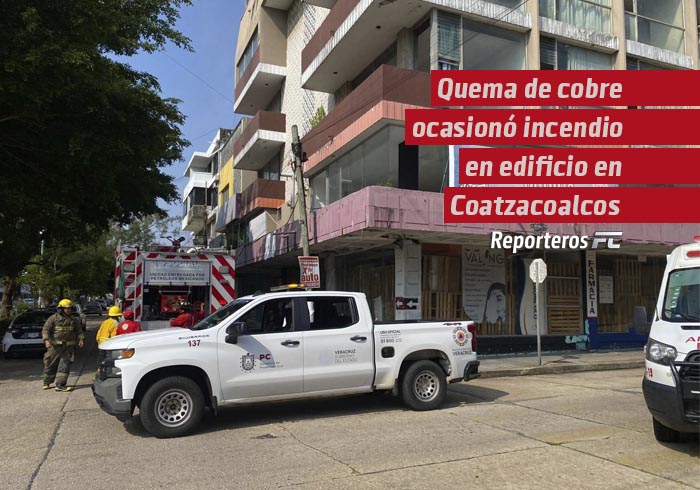 Quema de cobre ocasionó incendio en edificio abandonado del Hotel Margón