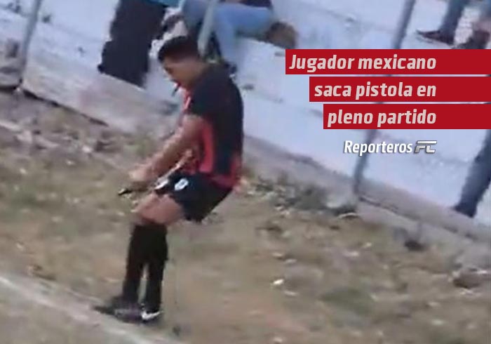 Jugador mexicano saca pistola en pleno partido; tiene pasado en un club histórico