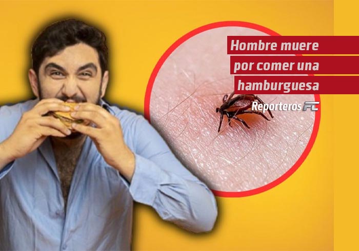 Hombre muere por comer una hamburguesa
