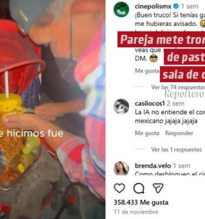 Pareja mete trompo de pastor a sala de cine