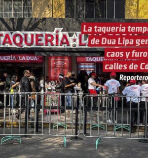 La taquería temporal de Dua Lipa genera caos y furor en las calles de Ciudad de México