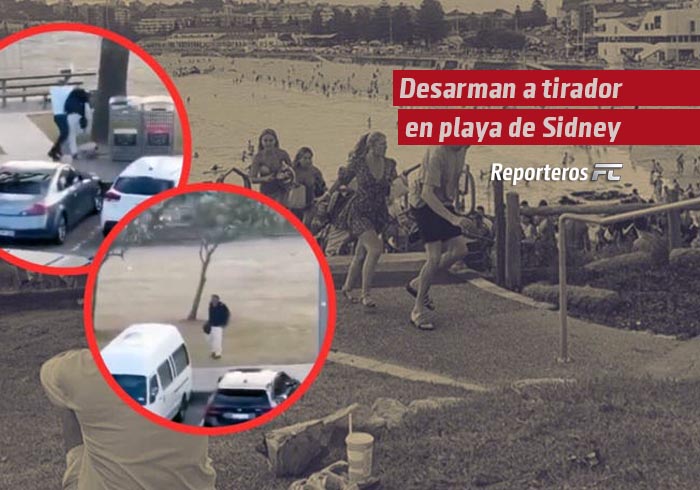 Difunden video del momento exacto en que un ciudadano quita su arma a uno de los tiradores en playa de Sidney