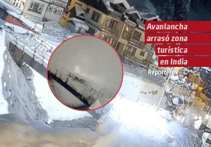 Impactantes imágenes captaron el momento en que una avalancha arrasó con la zona turística de Sonamarg