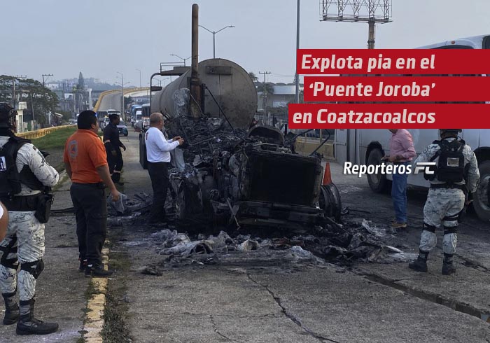 Explosión de pipa en el puente «La Joroba» de Coatzacoalcos genera alarma general