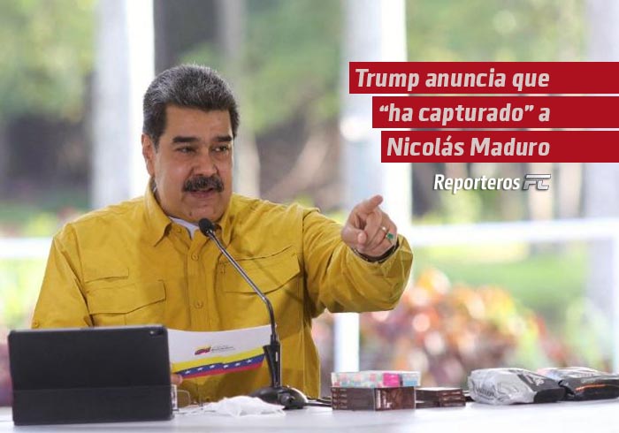 Trump anuncia que “ha capturado” a Nicolás Maduro tras ataque aéreo contra Venezuela