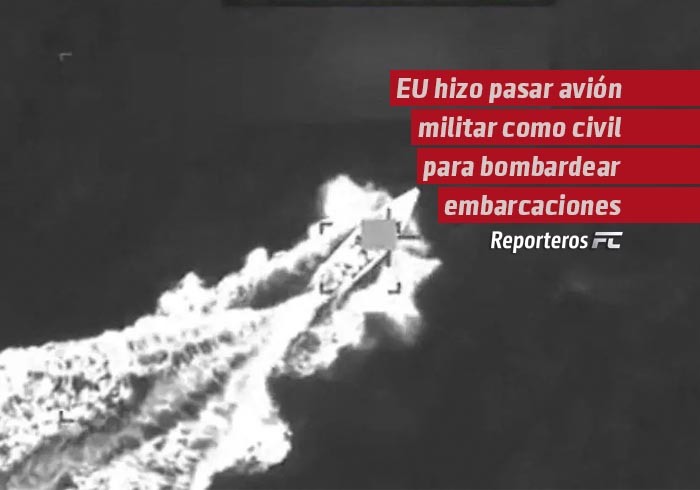 EU hizo pasar avión militar como civil para ataques contra embarcaciones, según The New York Times