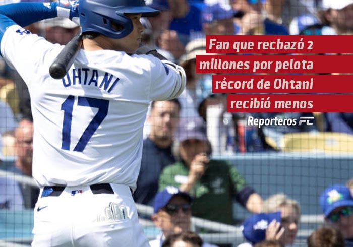 Fan que rechazó 2 millones por pelota récord de Ohtani recibió menos de 300 mil en subasta
