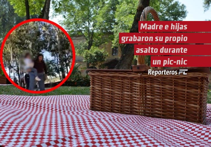 Madre e hijas grabaron su propio asalto durante un pic-nic