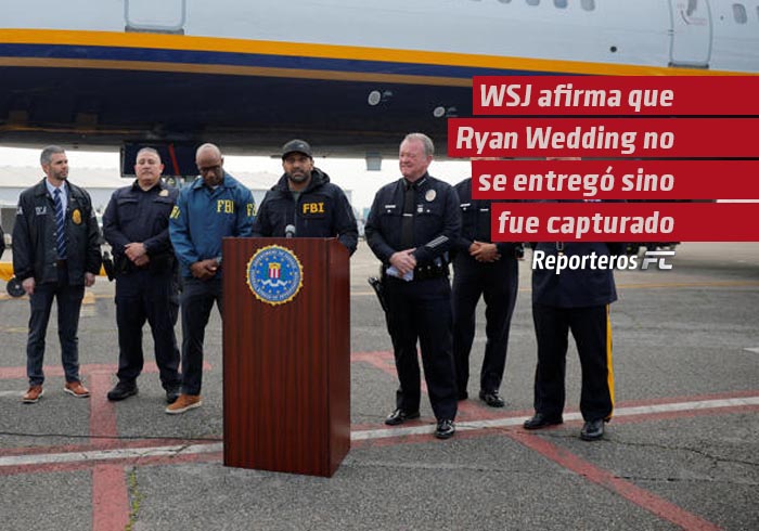 The Wall Street Journal afirma que el capo canadiense Ryan Wedding fue detenido gracias a un operativo secreto del FBI en México