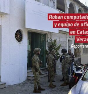 Roban computadoras y equipo de oficina en la Delegación de Catastro de Veracruz puerto