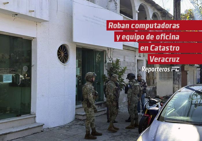 Roban computadoras y equipo de oficina en la Delegación de Catastro de Veracruz puerto