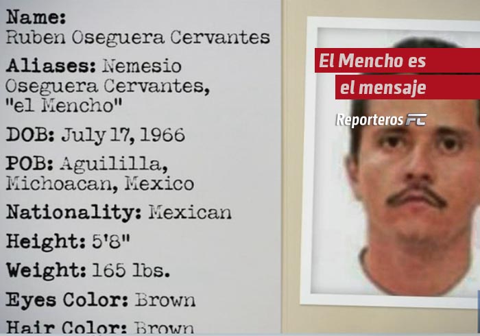 El Mencho es el mensaje