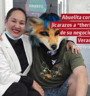 Abuelita corre a jicarazos a “therian” de su negocio en Veracruz