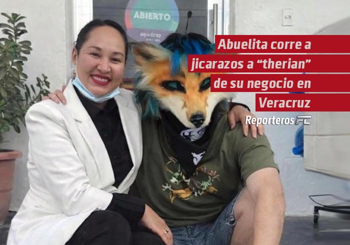 Abuelita corre a jicarazos a “therian” de su negocio en Veracruz