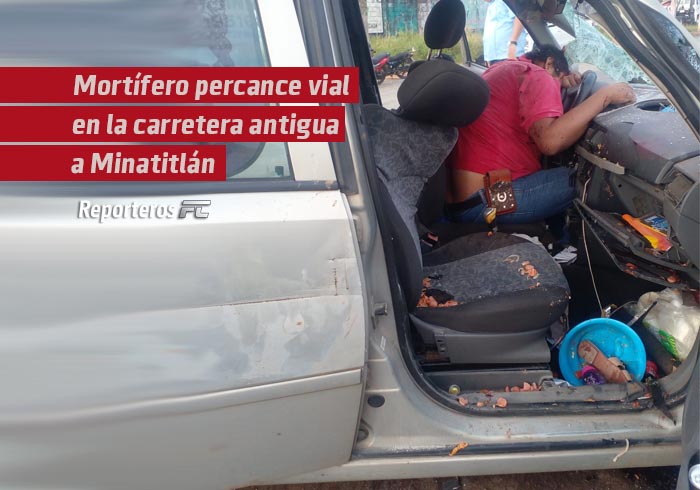 Mortífero percance vial en la carretera antigua a Minatitlán