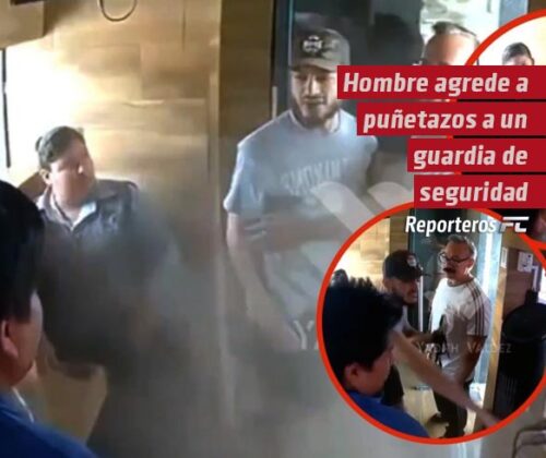 Hombre agrede a puñetazos a un guardia de seguridad en caseta de vigilancia en Santa Catarina