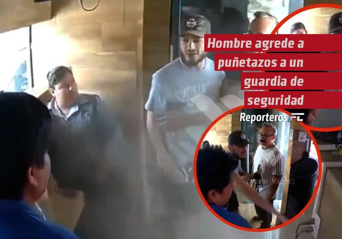 Hombre agrede a puñetazos a un guardia de seguridad en caseta de vigilancia en Santa Catarina