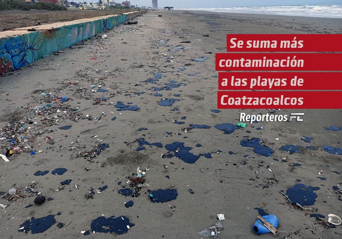 Se suma más contaminación a las playas de Coatzacoalcos