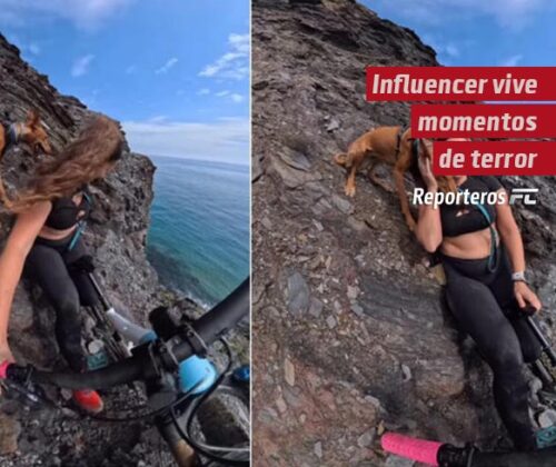 Influencer vive momentos de terror tras casi caer por un acantilado en España; «¿Estoy viva?»