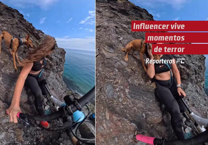 Influencer vive momentos de terror tras casi caer por un acantilado en España; «¿Estoy viva?»