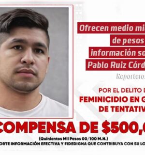 Ofrecen medio millón de pesos por información sobre Pablo Ruiz Córdova
