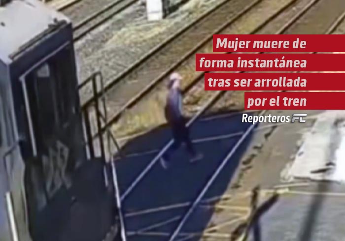Mujer muere de forma instantánea tras ser arrollada por el tren