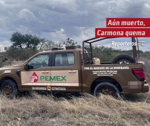 Aún muerto, Carmona quema