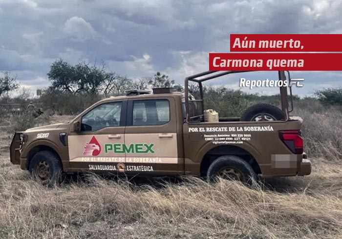 Aún muerto, Carmona quema