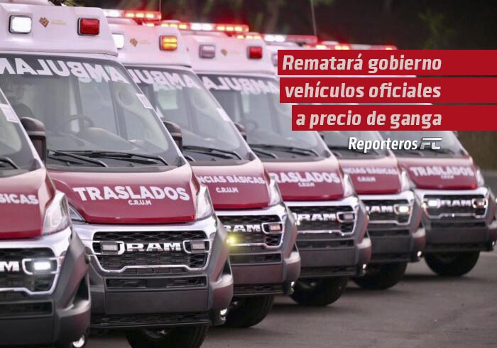 Rematará gobierno vehículos oficiales a precio de ganga