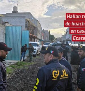 Hallan toma de huachicol en casa de Ecatepec