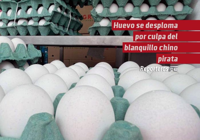 Acusan que precio del huevo se desploma por culpa del blanquillo chino pirata