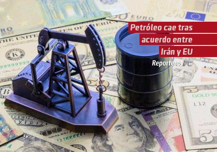 Petróleo cae tras acuerdo entre Irán y EU