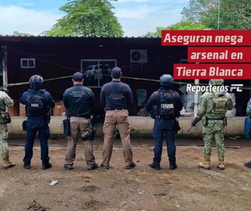 Aseguran mega arsenal en Tierra Blanca, Veracruz