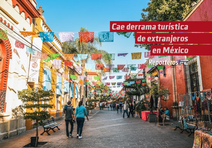 Cae derrama turística de extranjeros en México