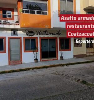 Asalto armado en restaurante de Coatzacoalcos deja botín de 53 mil pesos