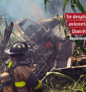Se desploma avioneta en Querétaro