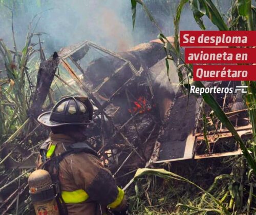 Se desploma avioneta en Querétaro