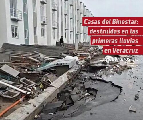 Lluvias dañan banquetas y carpeta asfáltica de Casas del Bienestar en Veracruz