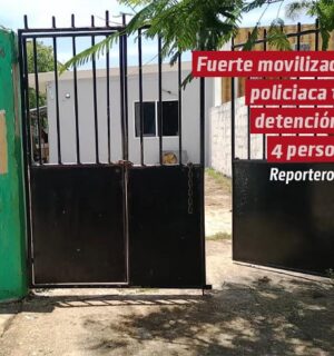 Fuerte movilización policíaca tras detención de cuatro personas por el Ejército