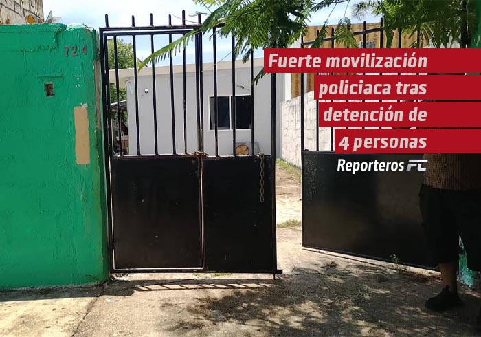 Fuerte movilización policíaca tras detención de cuatro personas por el Ejército